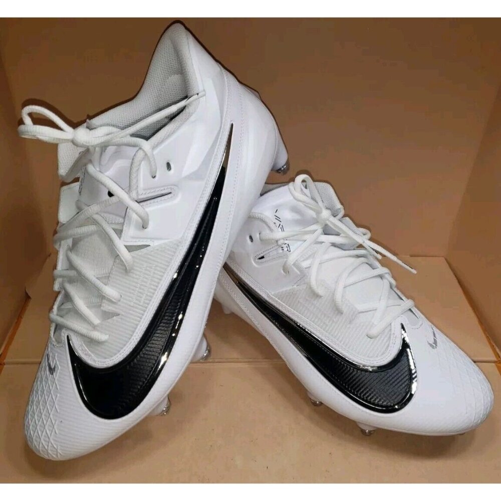 NIKE VAPOR EDGE ELITE 360 2 DETACHABLE CLEATS FOOTBALL WHITE MEN'S Sz 12.5 WIDE